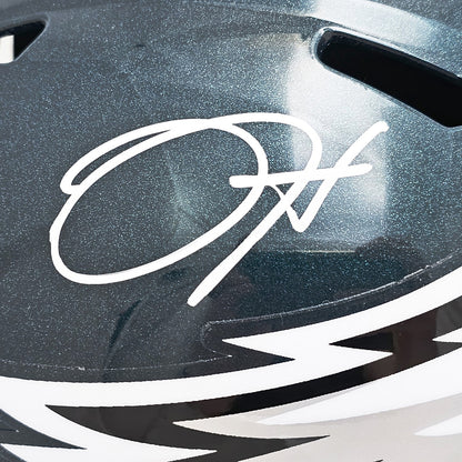 Jalen Hurts Autographed Philadelphia Eagles (Speed) Deluxe Full-Size Replica Helmet - Beckett