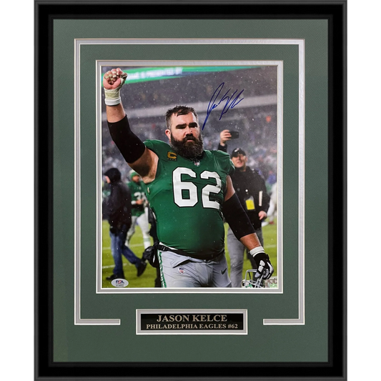 Jason Kelce Autographed Philadelphia Eagles Deluxe Framed 11x14 Photo - PSA