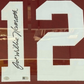 Joe Namath Autographed Alabama (Crimson #12 STAT Embroidered) Deluxe Framed Jersey - JSA