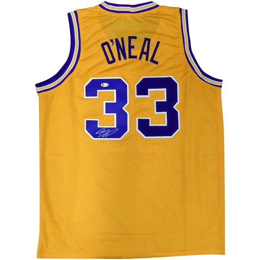 Shaqulle O'Neal Autographed LSU Tigers (Gold #33) Custom Jersey - Beckett