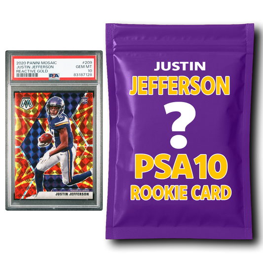 Justin Jefferson Phoenix Elite PSA COA Mystery Card Pack