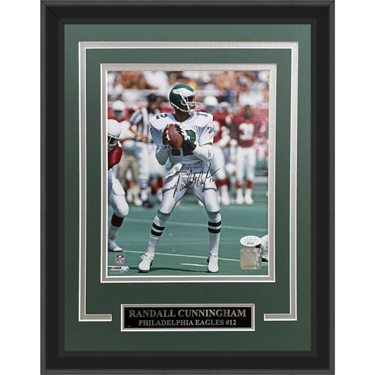 Randall Cunningham Autographed Philadelphia Eagles Deluxe Framed 8x10 Photo - JSA