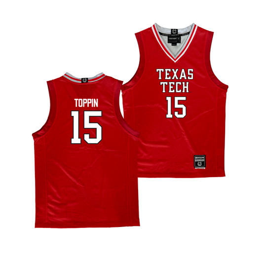 Texas Tech Men's Basketball Red Jersey - JT Toppin