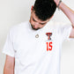 Texas Tech Men's Basketball White Logo Comfort Colors Tee - JT Toppin