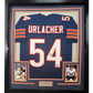 Framed Autographed/Signed Brian Urlacher 35x39 Chicago Bears Blue Football Jersey Beckett BAS COA