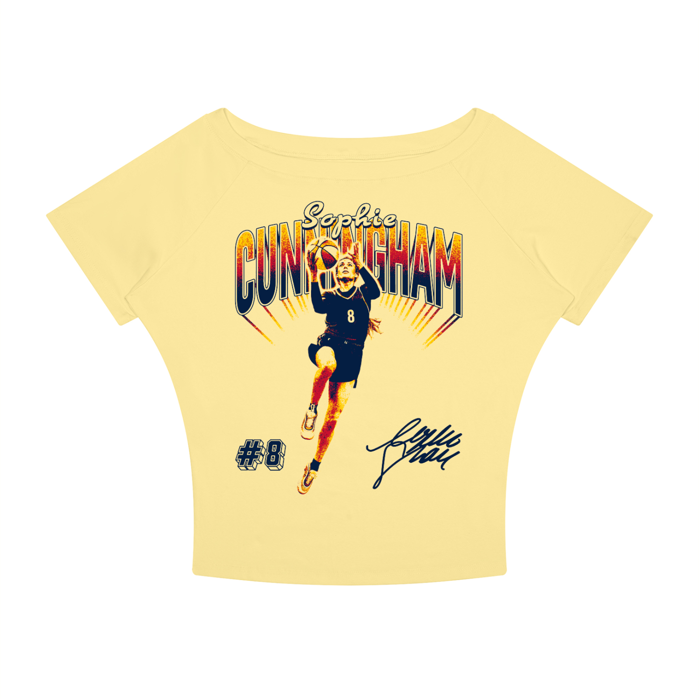 Sophie Cunningham "Portrait" Boatneck Raglan Tee