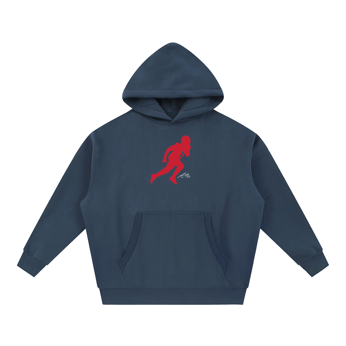 AJ Brown Silhouette Oversized Boxy Hoodie