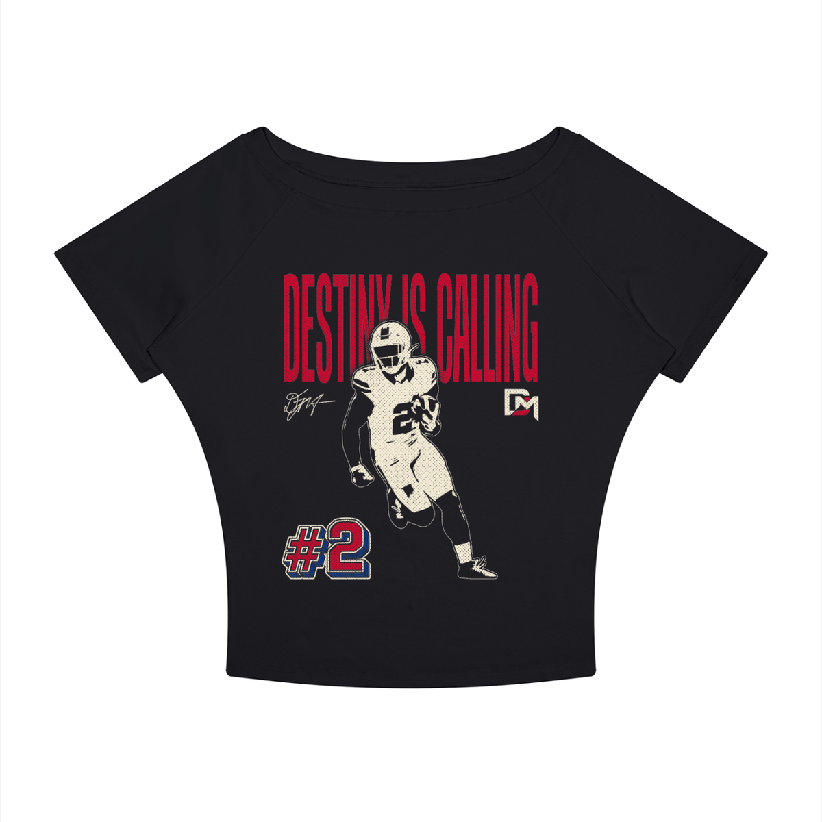 DJ Moore "Halftone" Women's Boatneck Tee