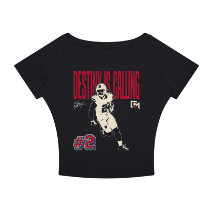 DJ Moore "Halftone" Women's Boatneck Tee