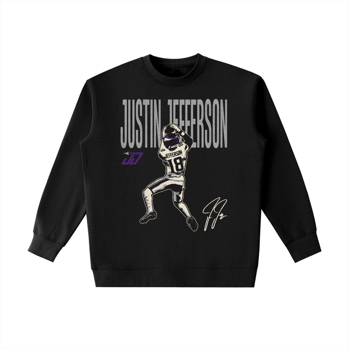 Justin Jefferson Halftone Heavyweight Crewneck
