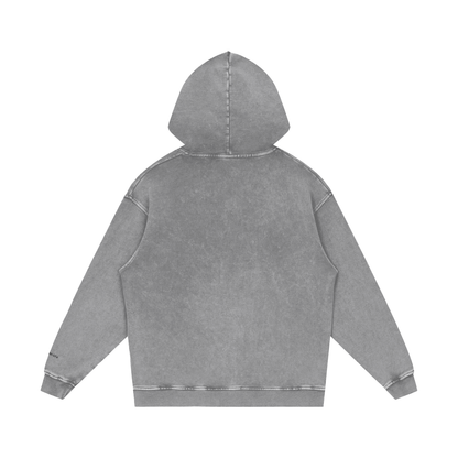 Snow Washed Loose Cotton Hoodie