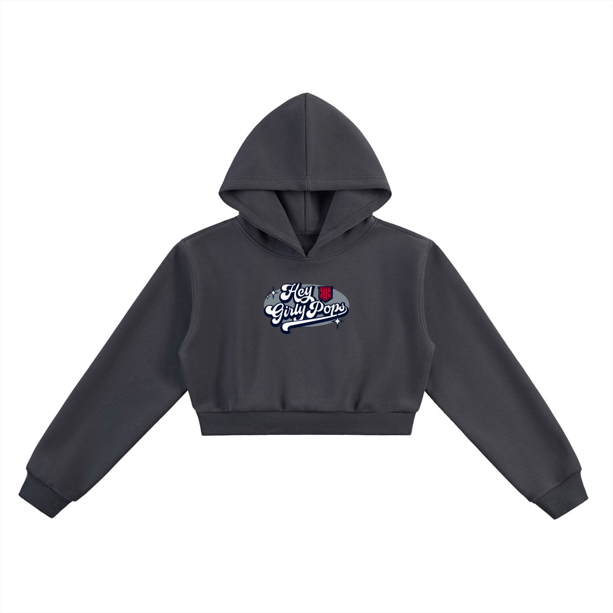 KK Arnold Hey Girly Pops Women's Women's Cropped Hoodie