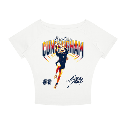 Sophie Cunningham "Portrait" Boatneck Raglan Tee