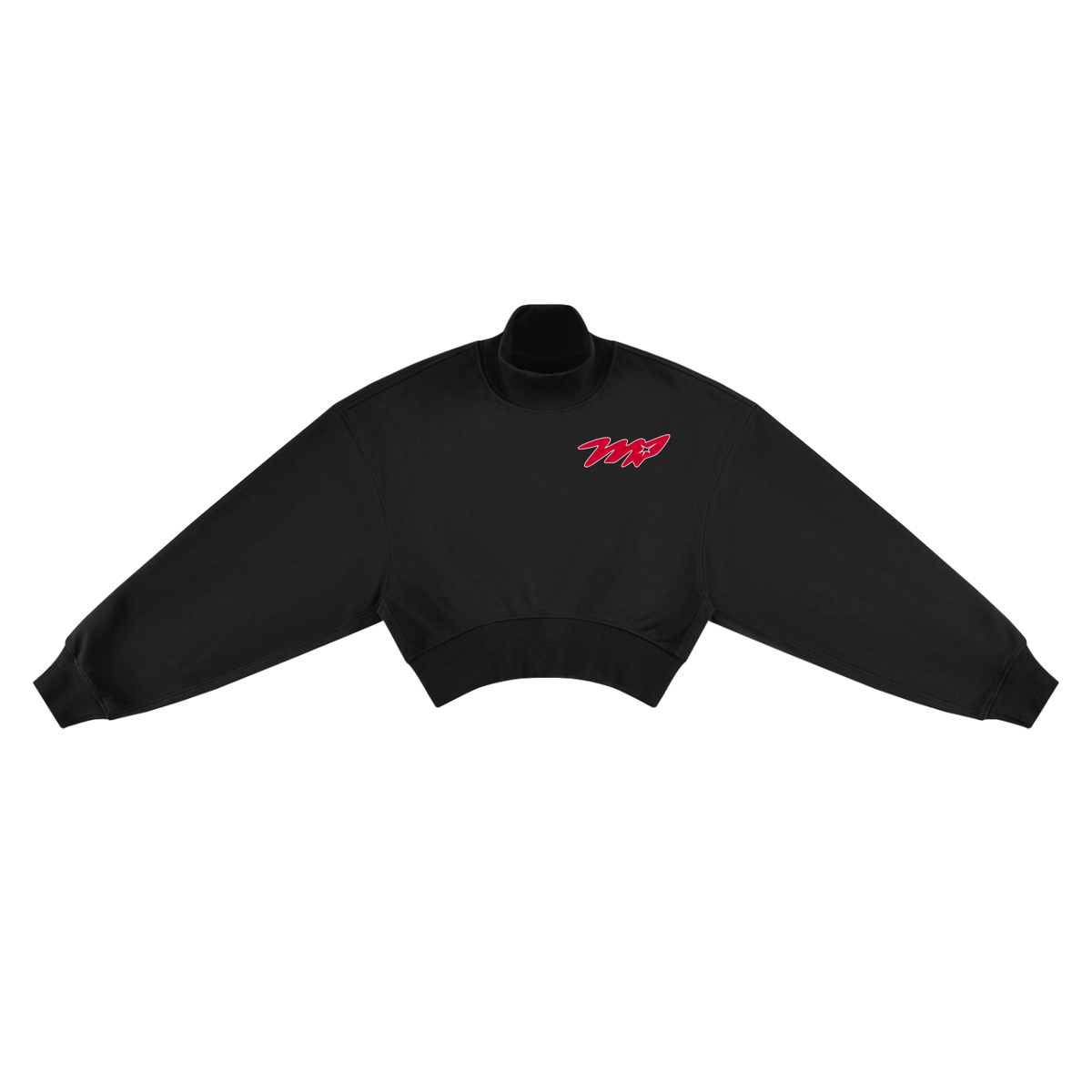 Women's Crop Mock Neck Sweatshirt