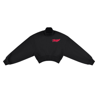 Women's Crop Mock Neck Sweatshirt