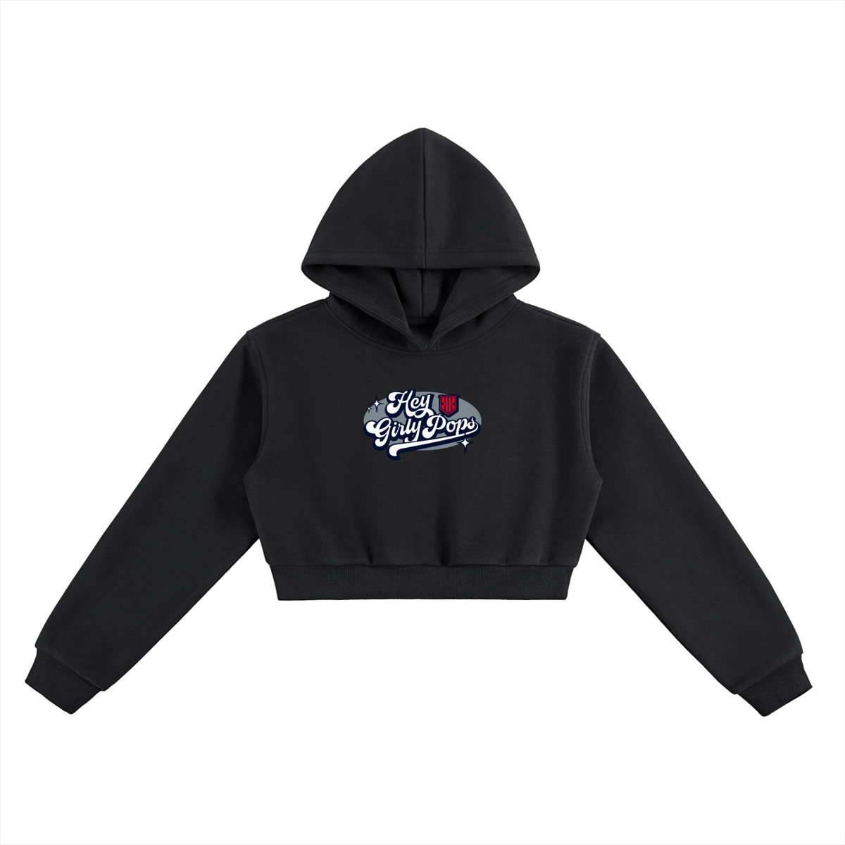 KK Arnold Hey Girly Pops Women's Women's Cropped Hoodie