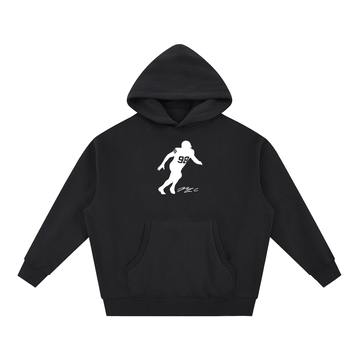 Maxx Crosby Silhouette Oversized Boxy Hoodie