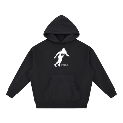 Maxx Crosby Silhouette Oversized Boxy Hoodie