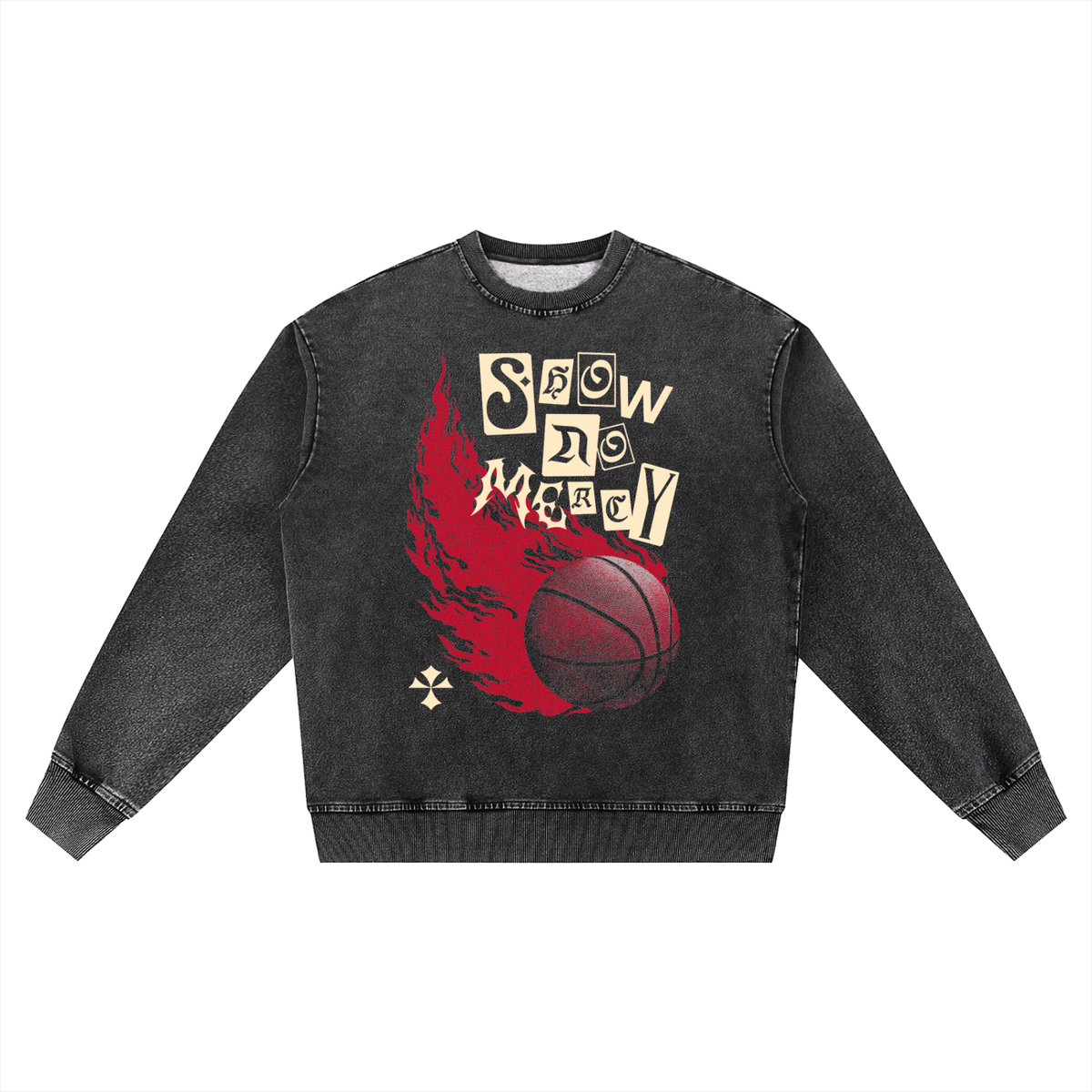 Mercy Miller Show No Mercy Oversized Washed Sweatshirt