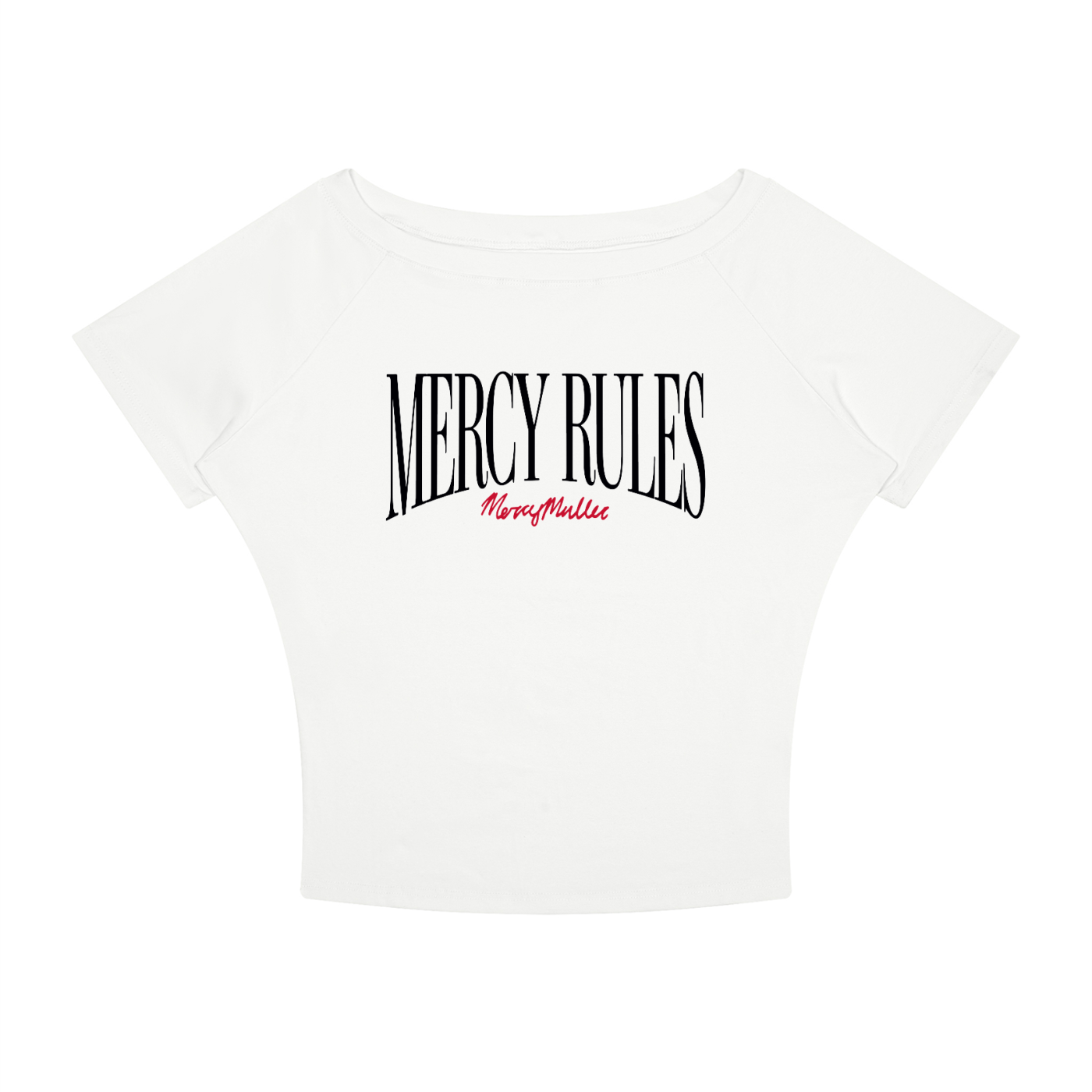 Mercy Miller "Mercy Rules" Women’s Boatneck T-Shirt