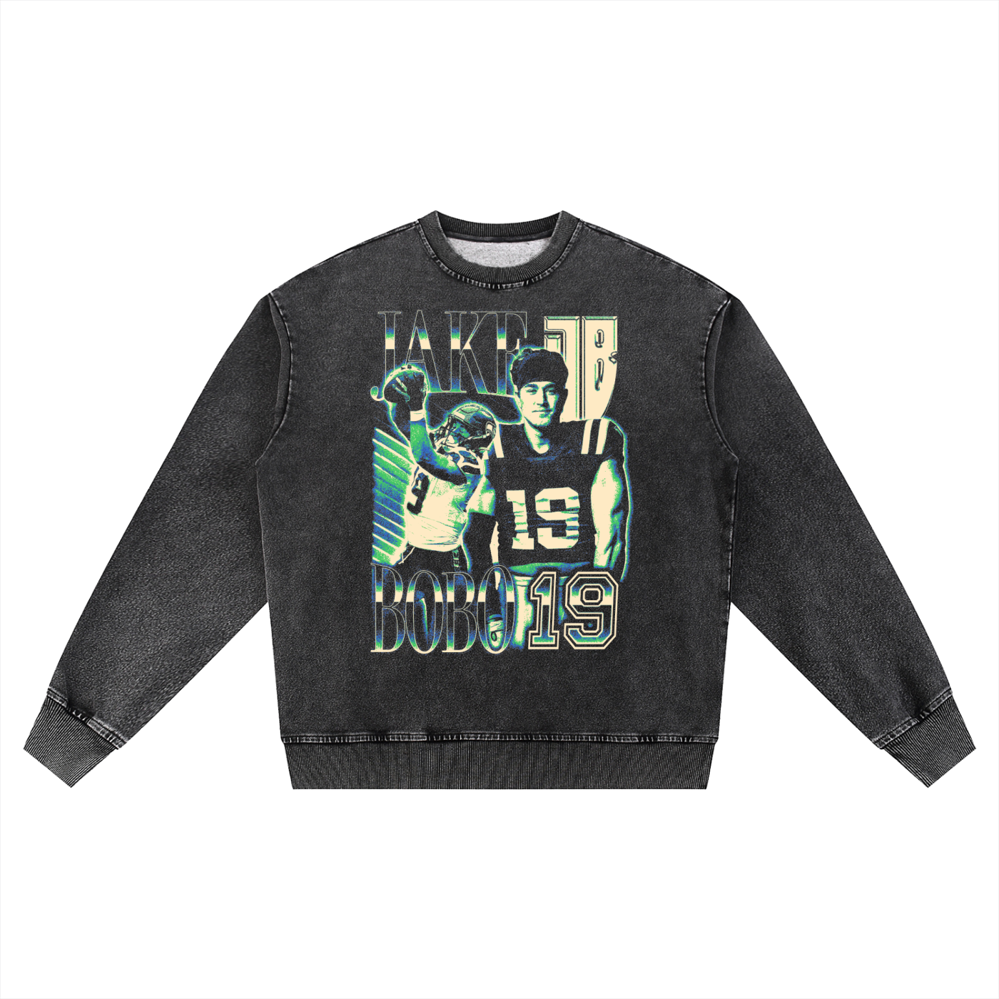 Jake Bobo Vintage Oversized Washed Sweatshirt