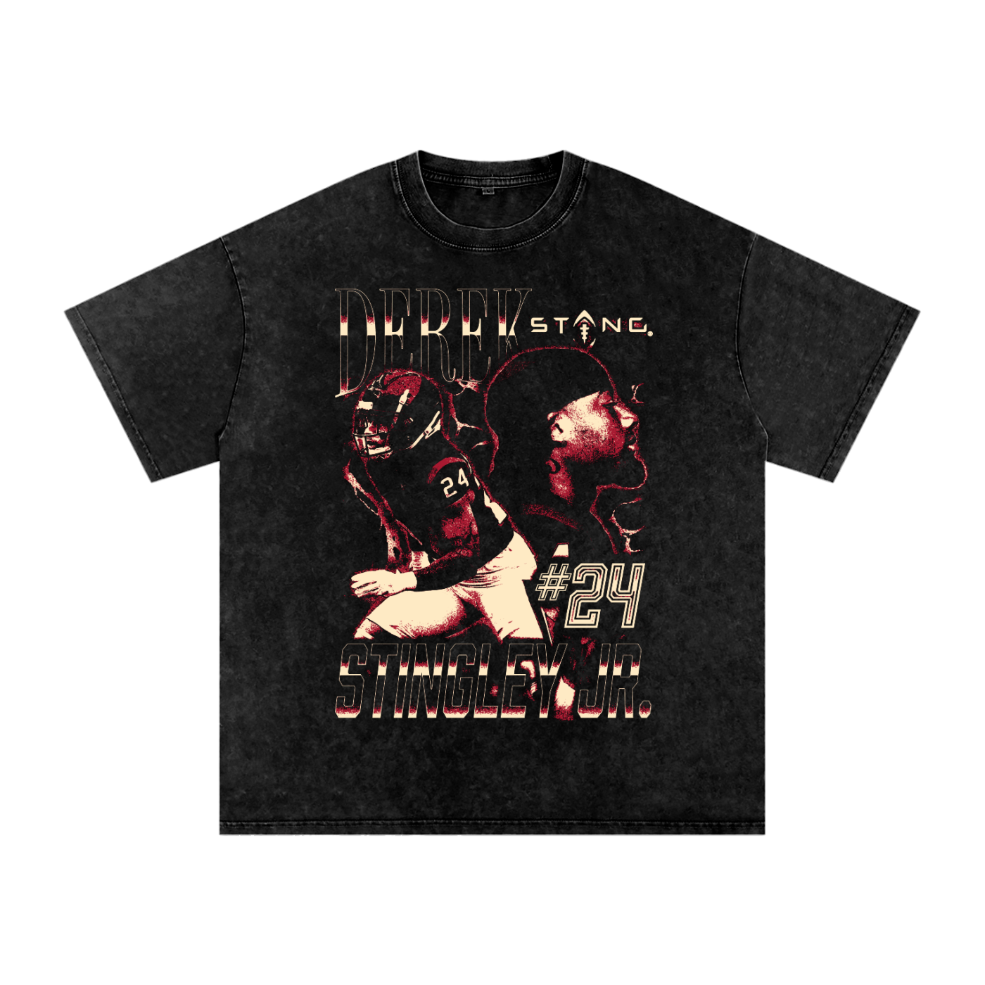 Derek Stingley Jr. Vintage Oversized Washed T-shirt
