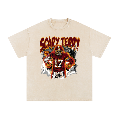 Terry McLaurin Illustration Oversized Washed T-shirt