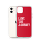 Lenny Torres "Love The Journey" Red iPhone Case