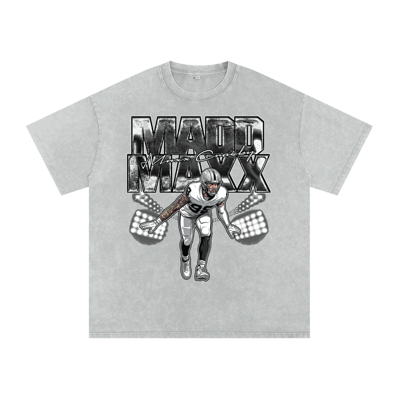 Maxx Crosby Illustration Oversized Washed T-shirt