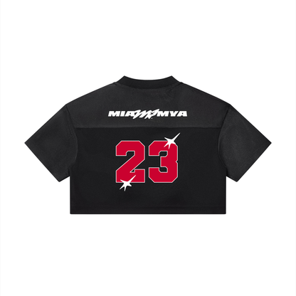 Women’s Cropped Paneled V-Neck Jersey