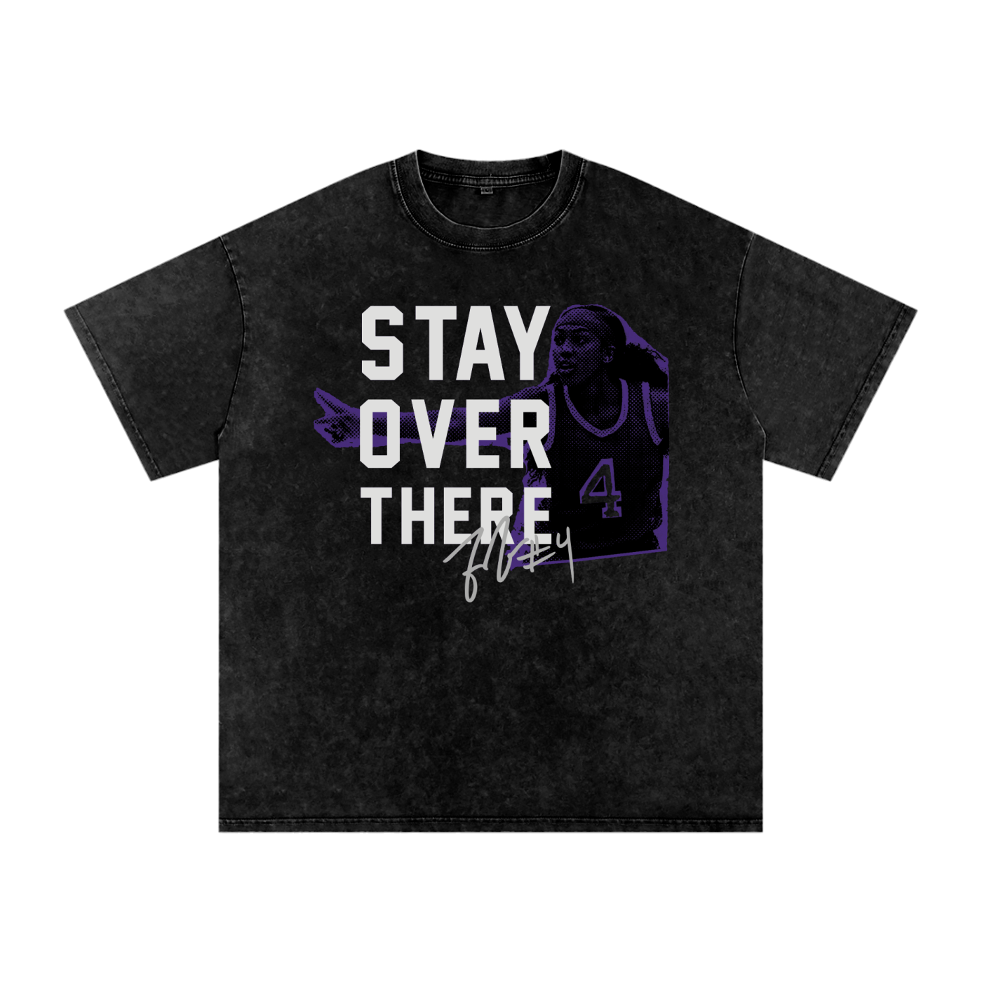 Flau'jae Johnson "Stay Over There" Washed Box T-shirt Black