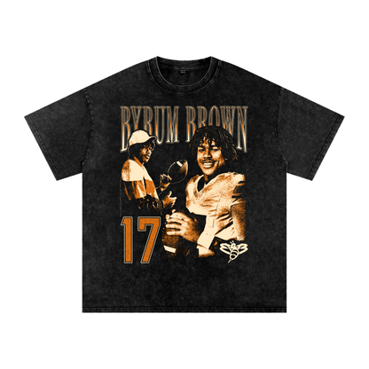 Byrum Brown Vintage Oversized Washed T-shirt