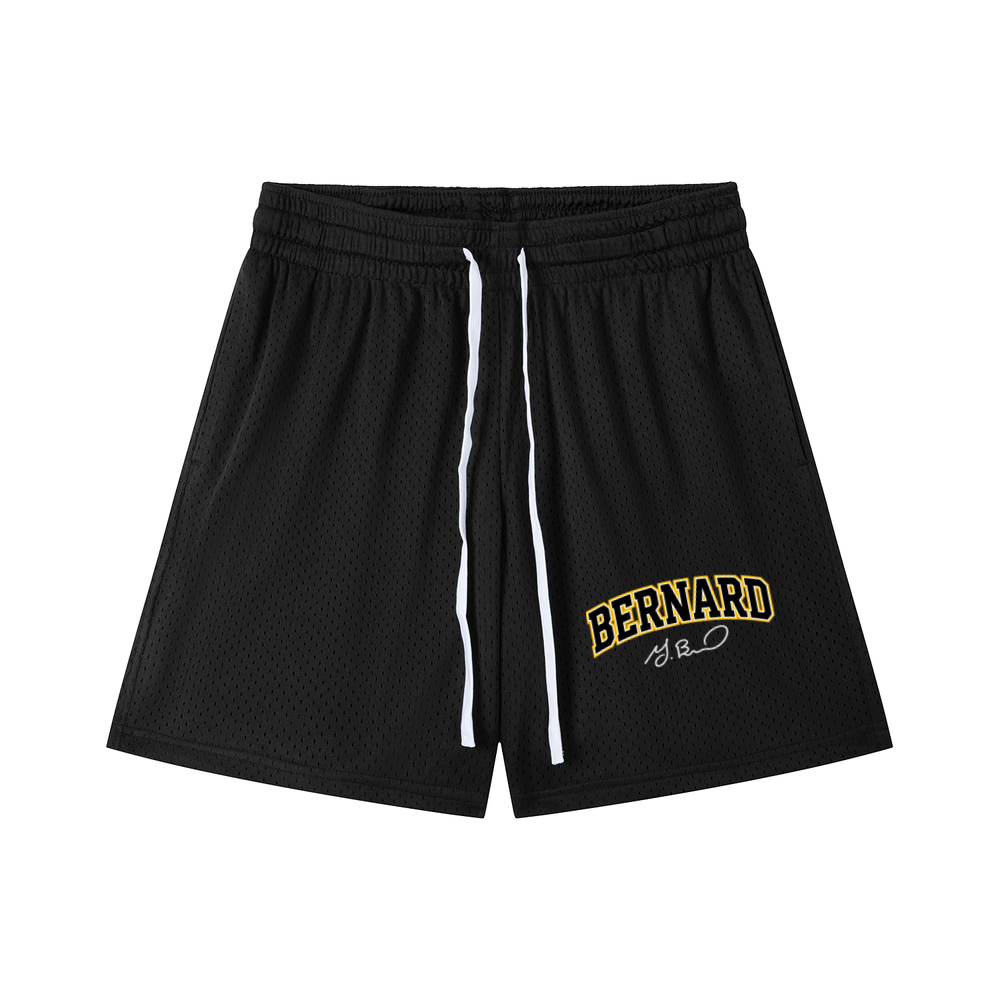 Mesh Drawstring Shorts - Black
