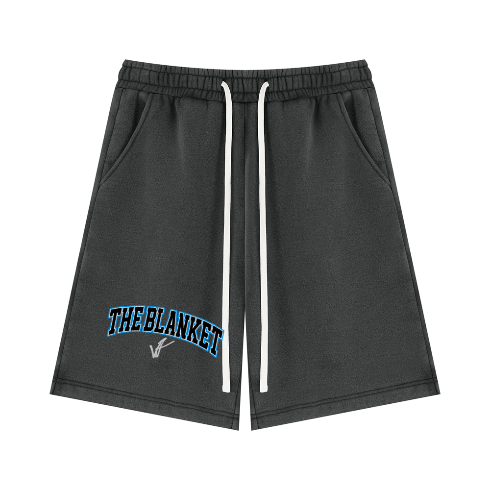 Unisex Vintage Wash Fleece Shorts - Black