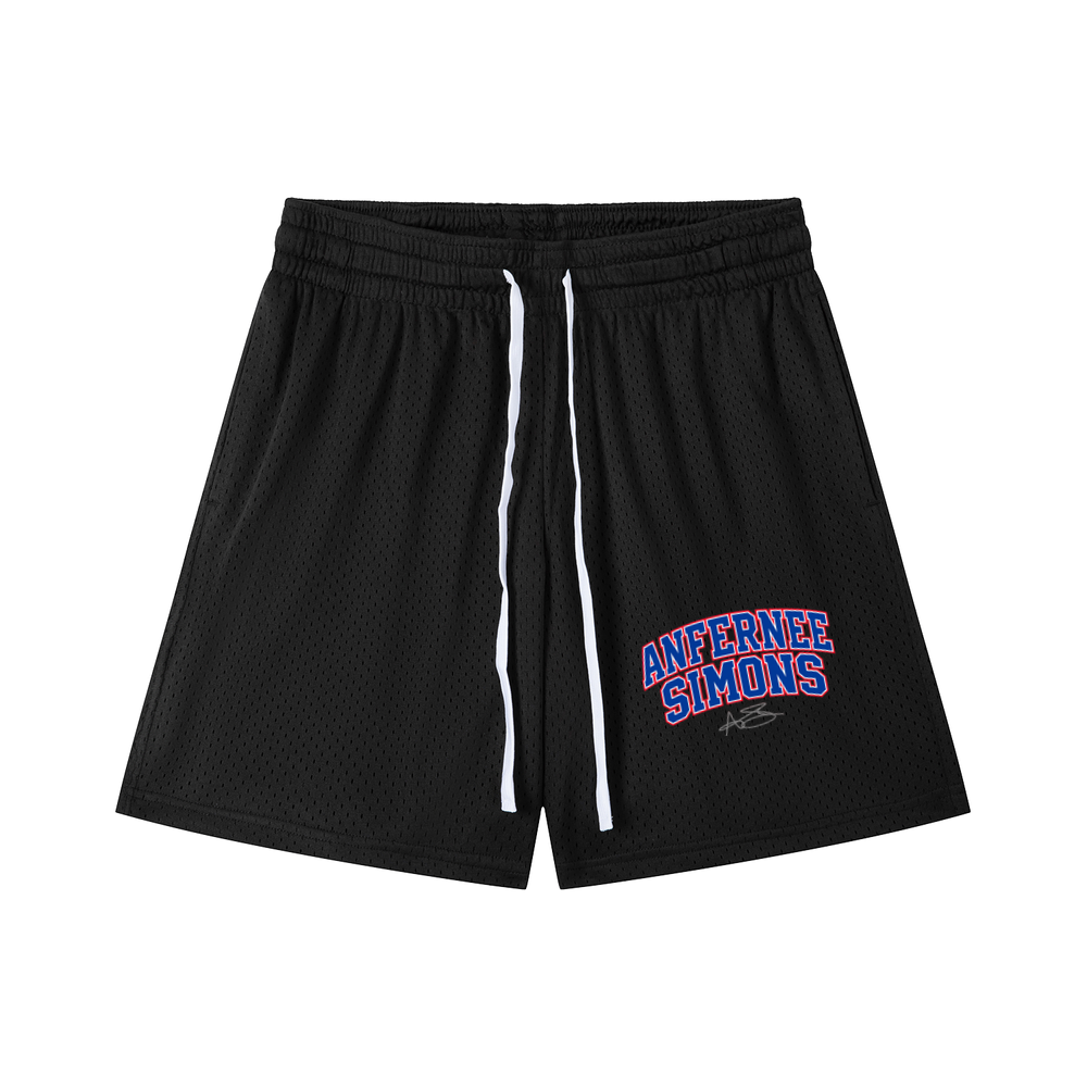 Mesh Drawstring Shorts - Black