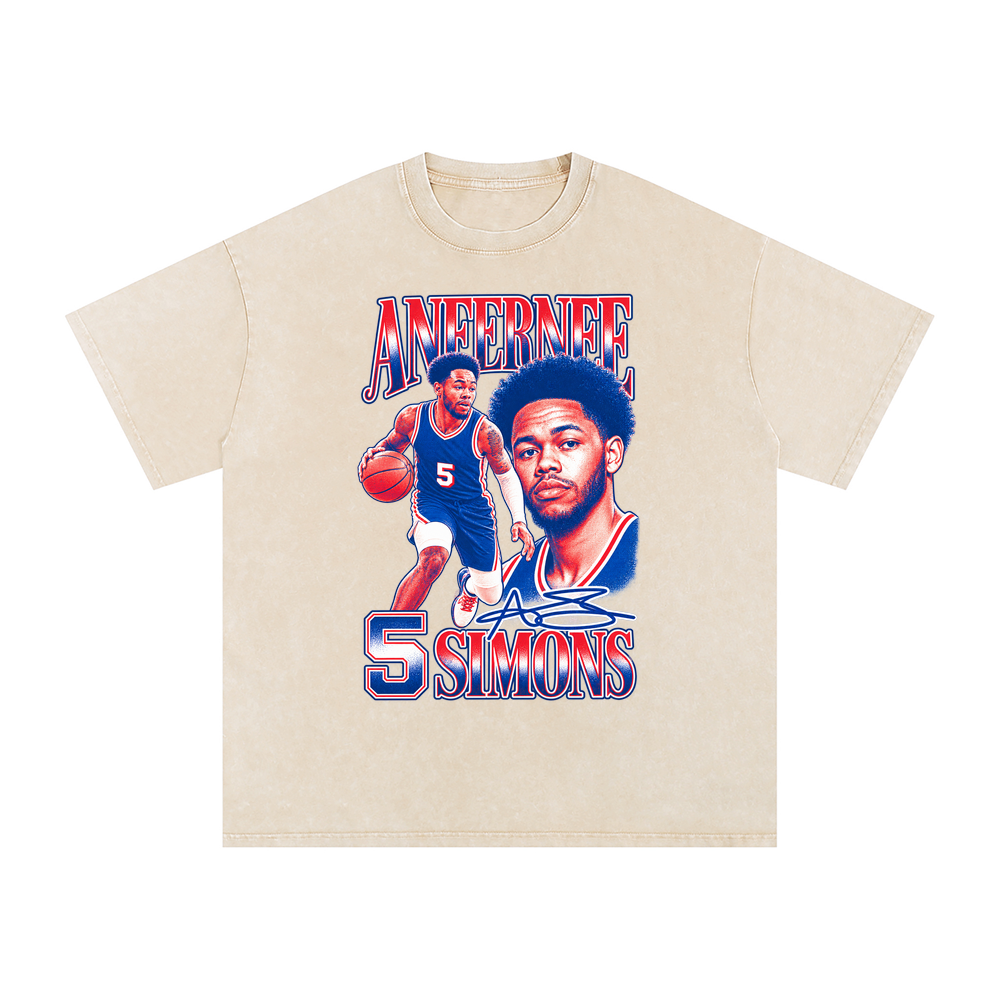 Anfernee Simons Vintage Boxy Washed T-shirt - Apricot