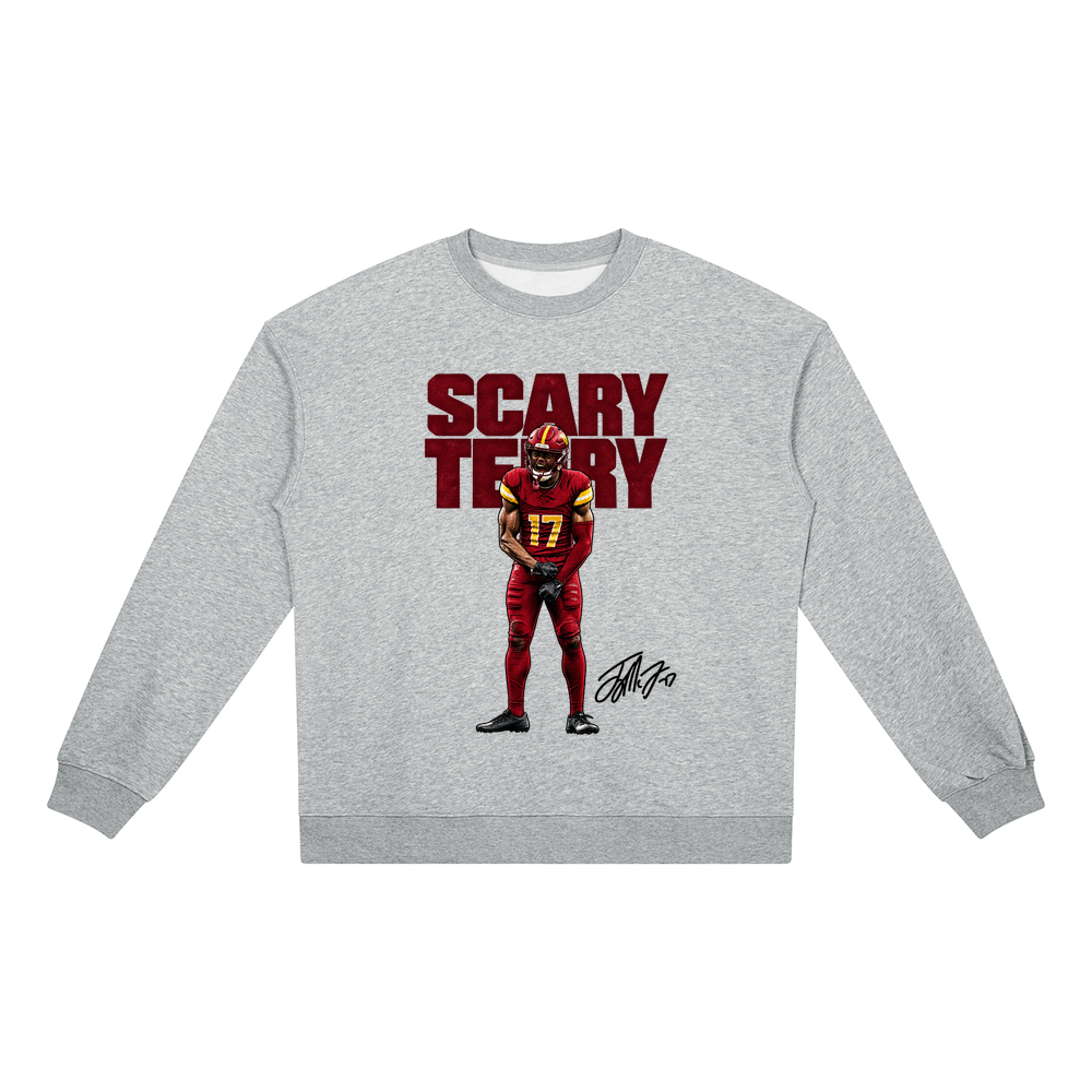 Unisex Heavyweight Crewneck Sweatshirt - Flower Gray