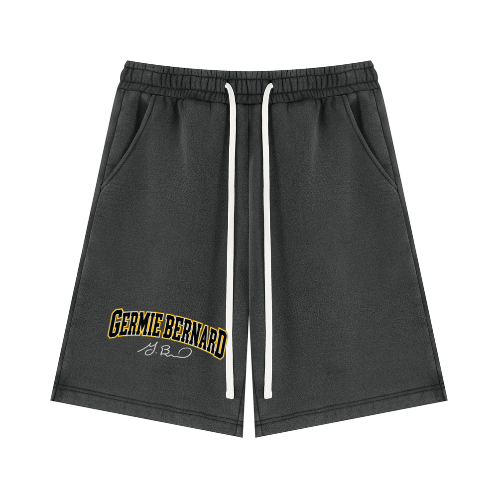 Unisex Vintage Wash Fleece Shorts - Black