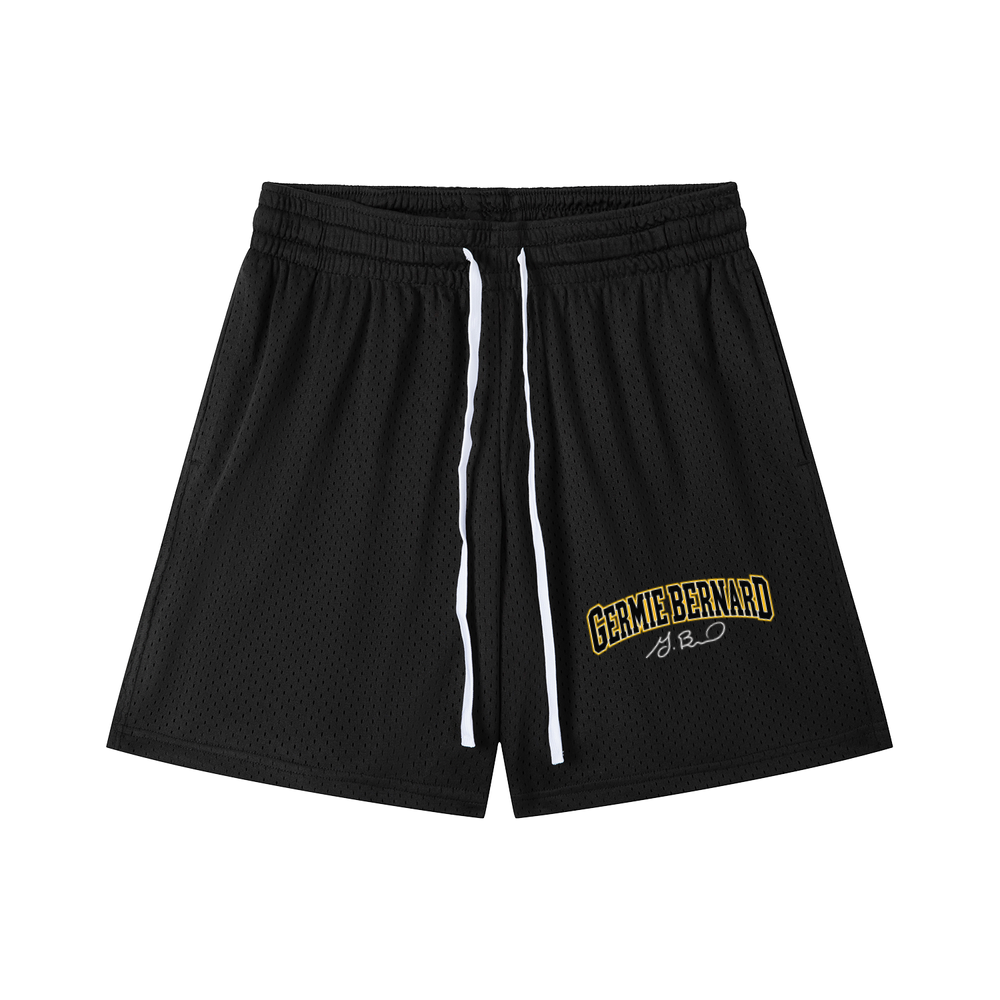 Mesh Drawstring Shorts - Black