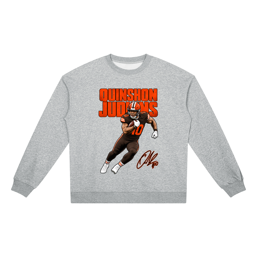 Unisex Heavyweight Crewneck Sweatshirt - Flower Gray