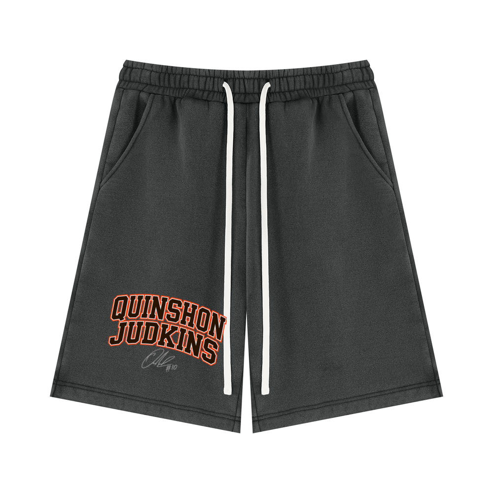 Unisex Vintage Wash Fleece Shorts - Black