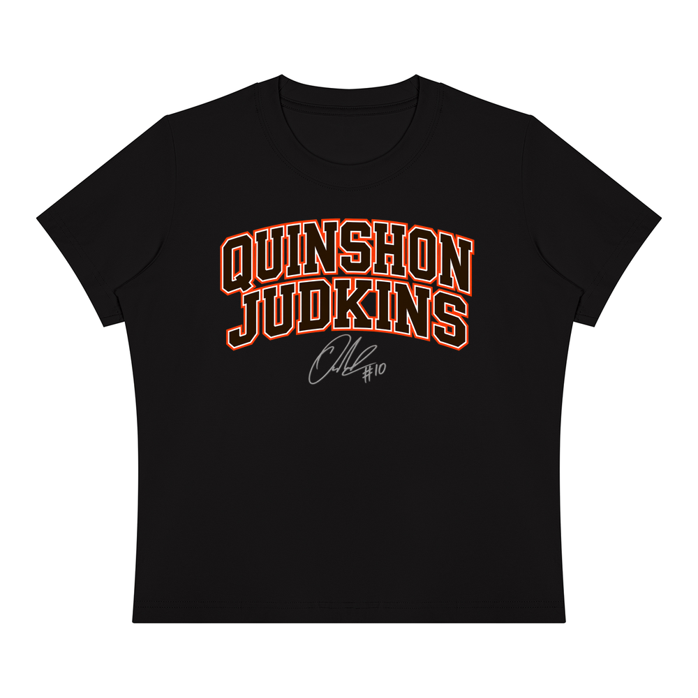 Quinshon Judkins Varsity Wordmark Women's T-shirt - Black