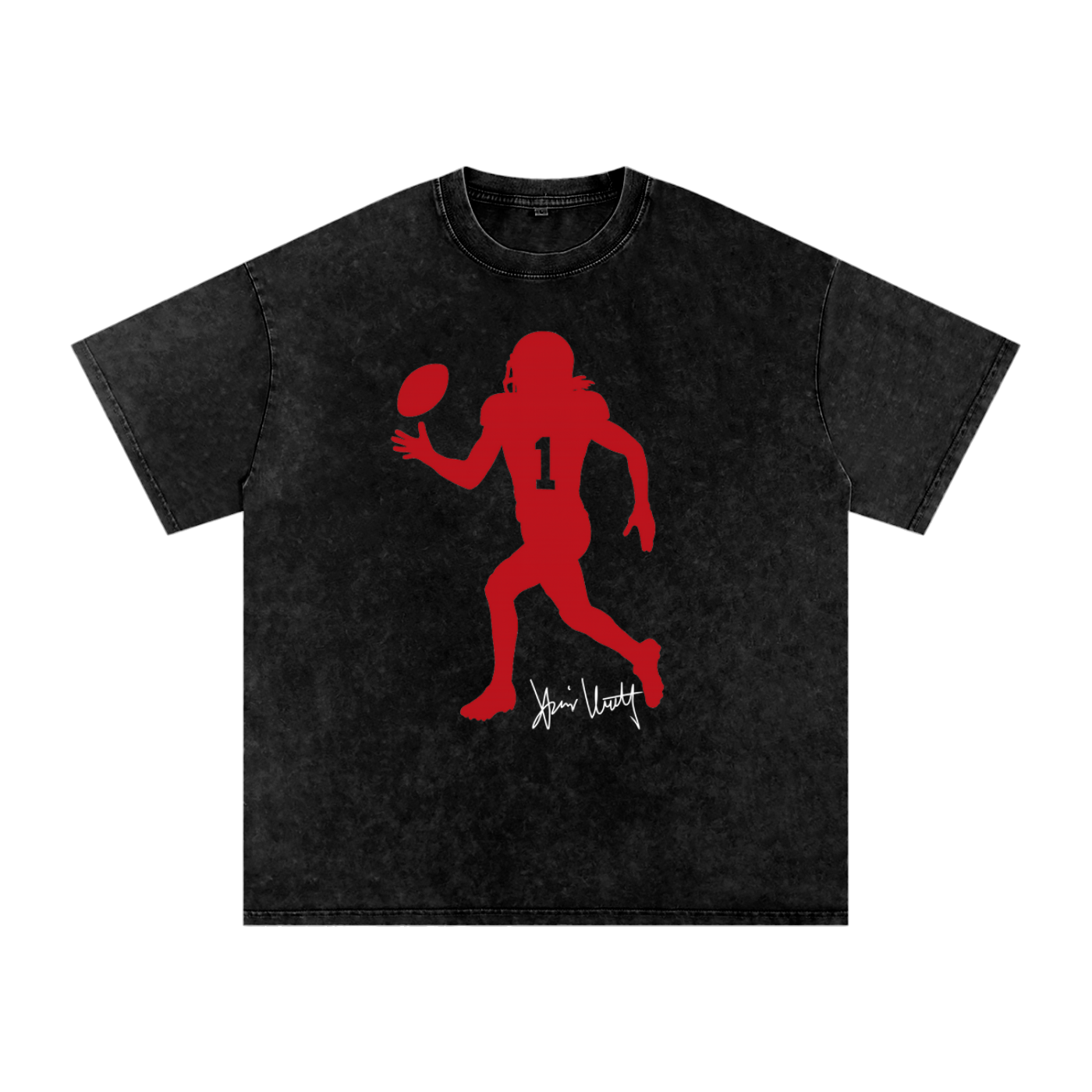 Xavier Worthy Silhouette Oversized Washed T-shirt