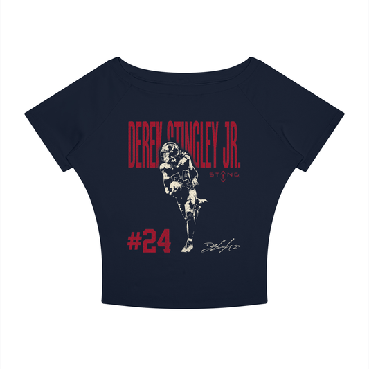 Derek Stingley Jr. "Halftone" Women's Boatneck Tee
