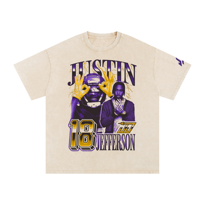 Justin Jefferson Boxy Washed T-shirt