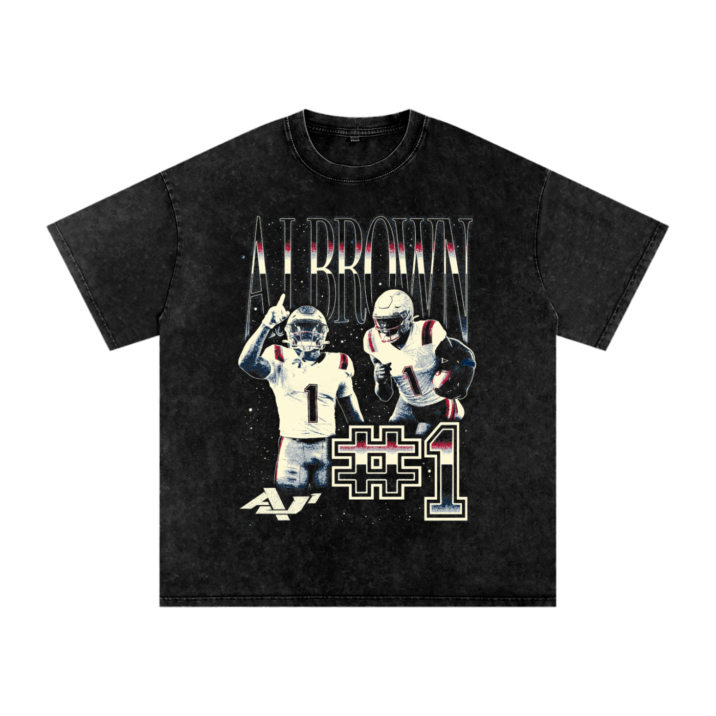 AJ Brown Vintage Oversized Washed T-shirt