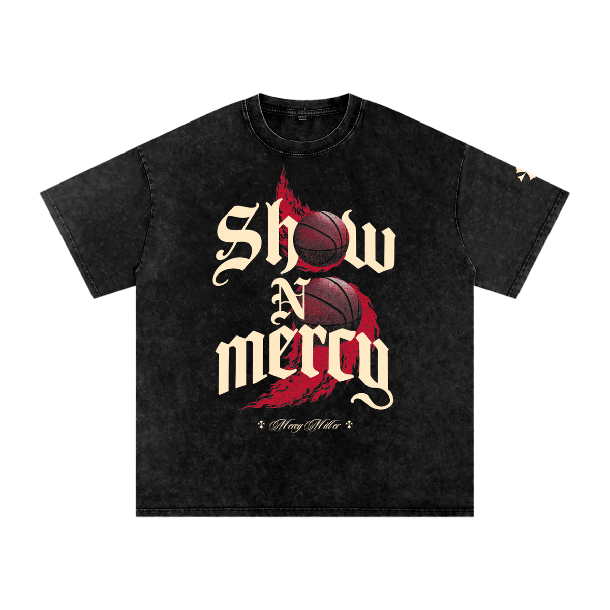 Mercy Miller Show No Mercy Oversized Washed T-Shirt