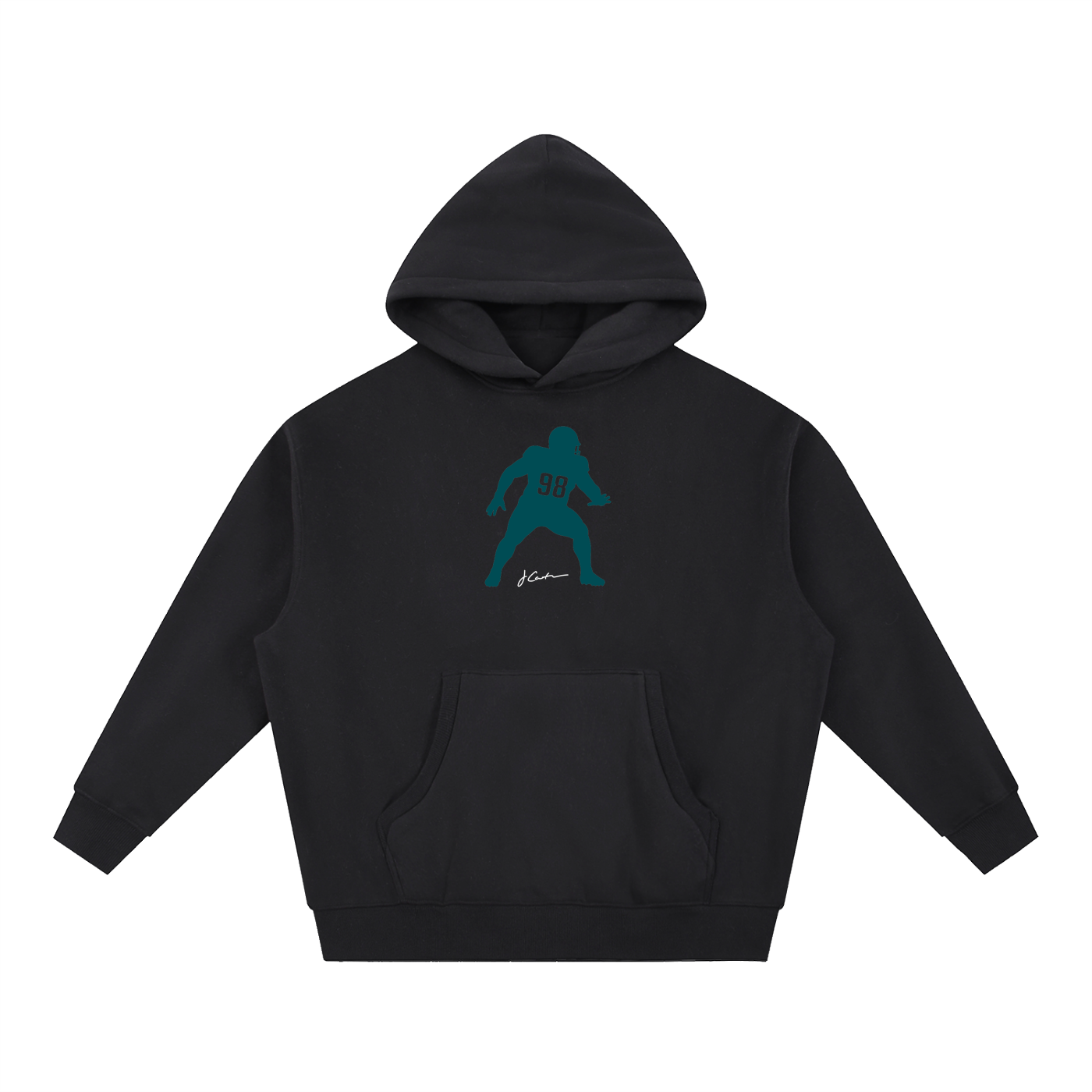 Jalen Carter Silhouette Oversized Boxy Hoodie