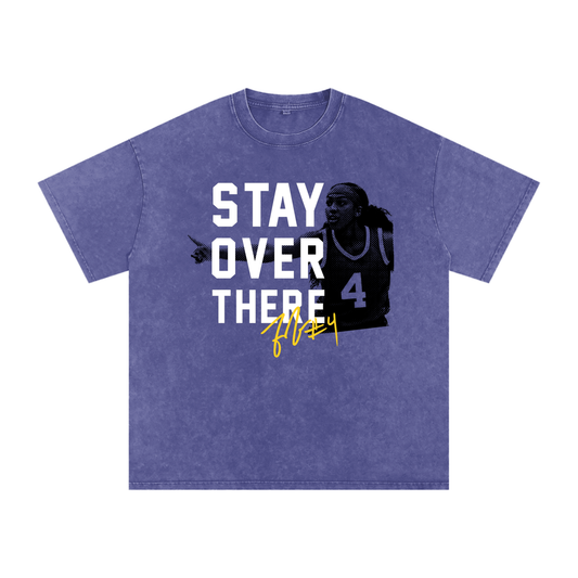 Flau'jae Johnson "Stay Over There" Washed Box T-shirt Purple
