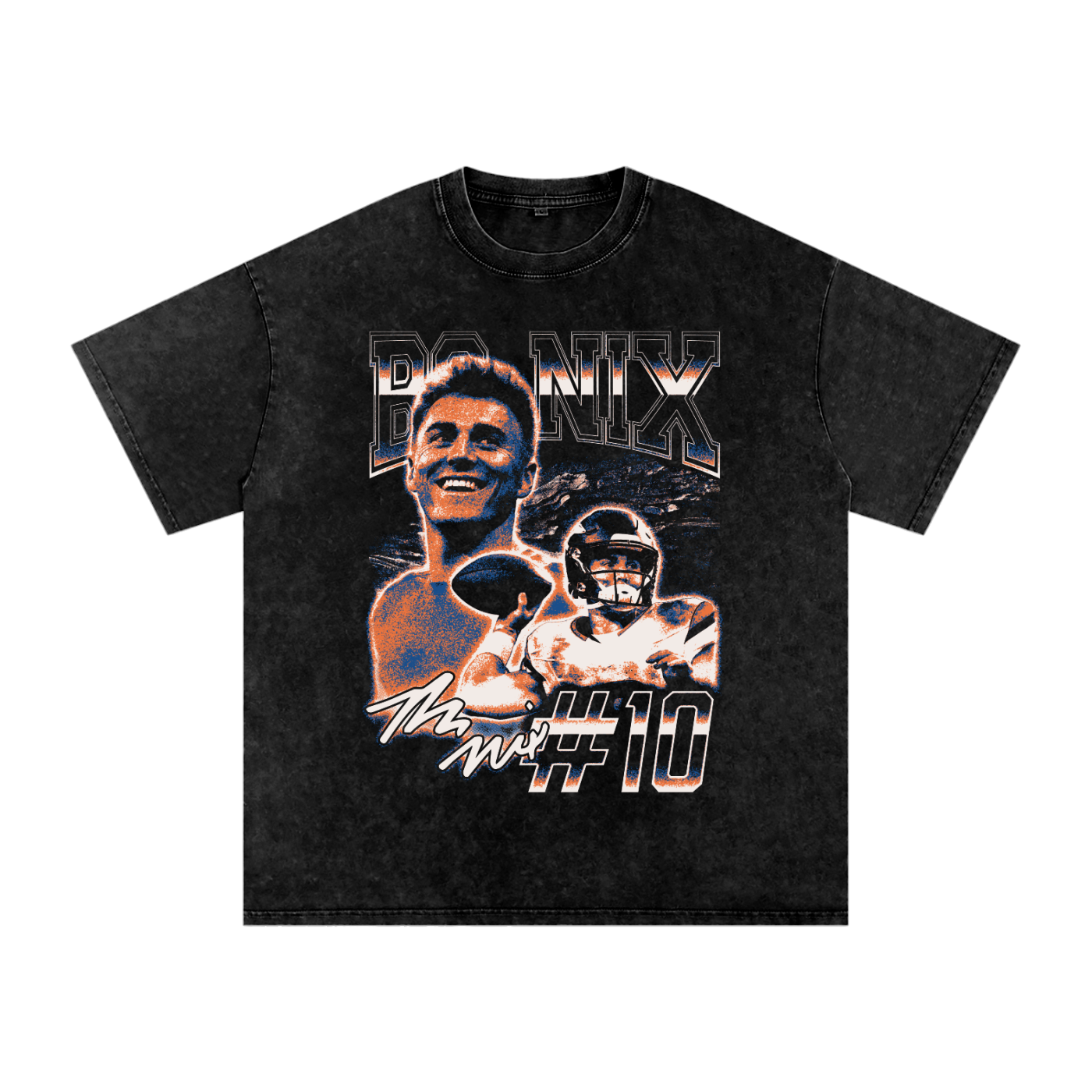Bo Nix "Vintage" Oversized Stonewash T-shirt